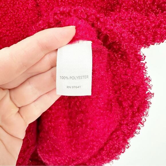 Teddy Bear Fleece Hooded Vest Size M Colorful Fall Cozy Zip Up Holiday Christmas - Picture 8 of 8